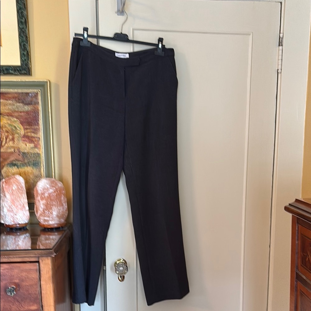 Calvin Klein Black Dress Pants Straight-Leg